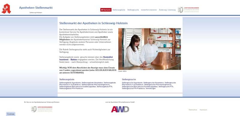 Website Apothekerverband S H