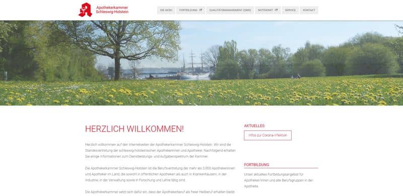 Website Apothekerverband S H